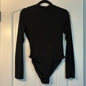 Black Sheer Turtleneck Bodysuit